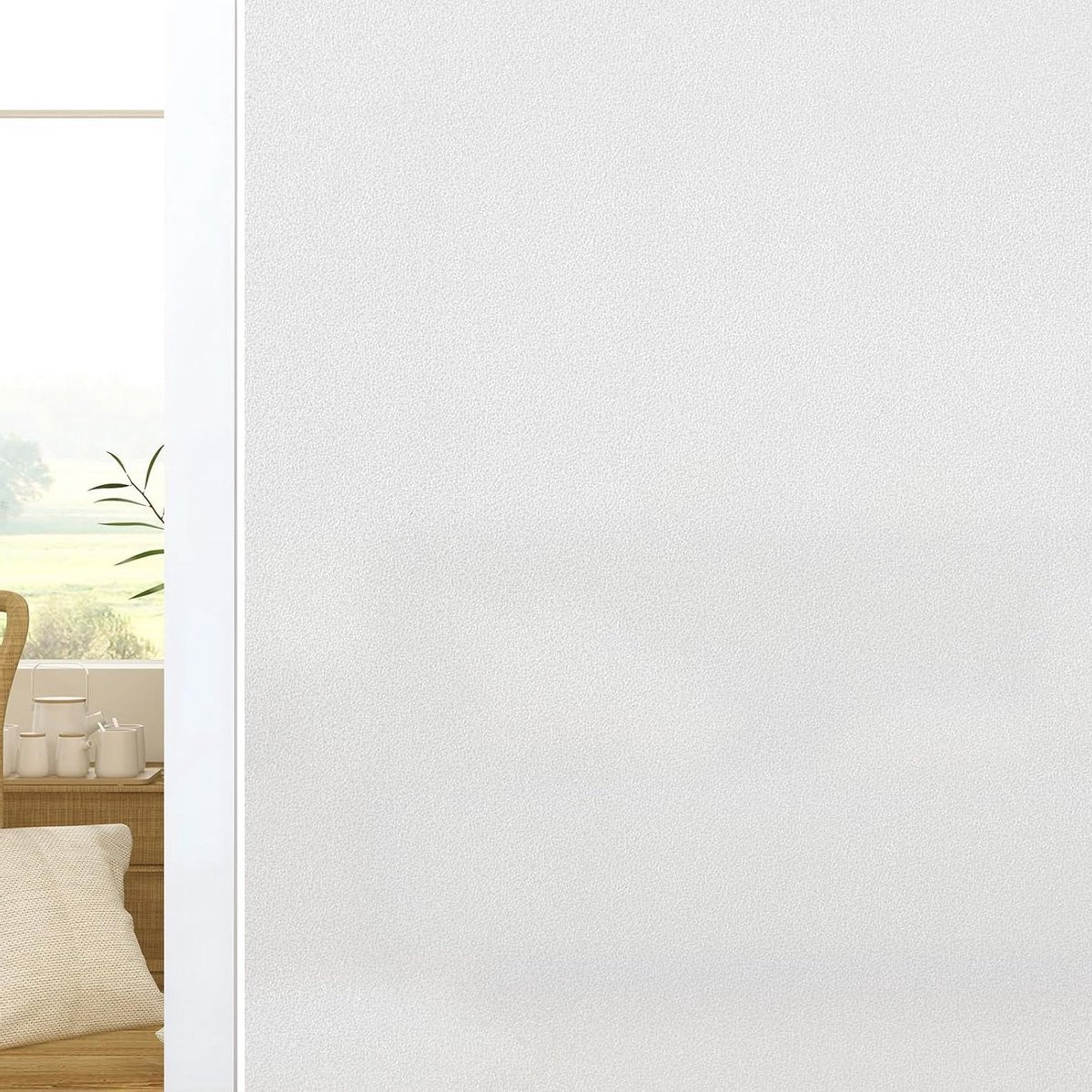 Raamfolie Privacy Matglas Wit - Statische Hechting - 76 x 400 cm