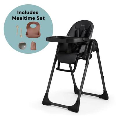 Silver Cross Gourmet High Chair + Mealtime Set - Black