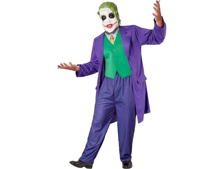 Batman The Dark Knight Joker Deluxe Kostuum, Meerkleurig, XL