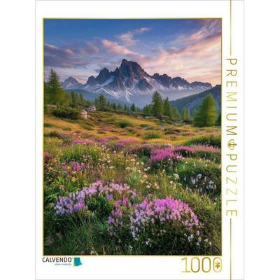 CALVENDO Puzzle Blüten tragen die Sprache der Berge | 1000 Teile Lege-Größe 64x48cm Foto-Puzzle für glückliche Stunden
