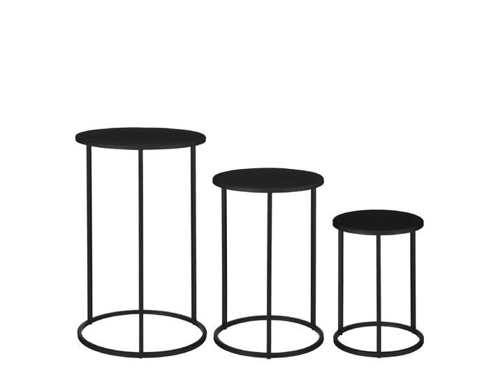 Mica Decorations Table D'Appoint Noir H50xl32xl32cm