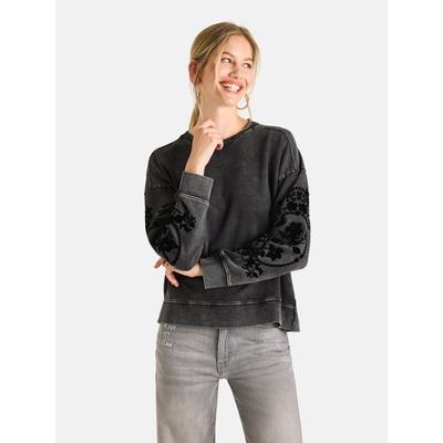 Sweatshirt LIEBLINGSSTÜCK "BettaL", Damen, Gr. XS, 980, anthra, 100% Baumwolle, gerade, Rundhals, Sweatshirts Sweatshirt, aus 100% Baumwolle