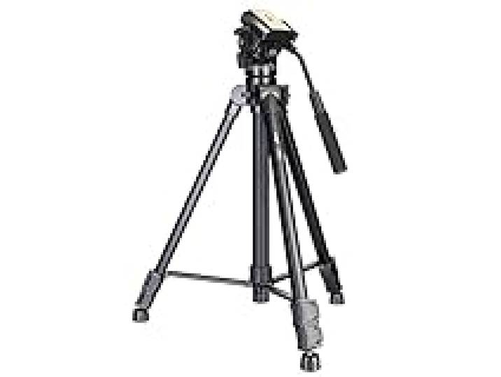 Levenhuk Level Plus VT20 Sturdy Tripod Floor Stand with Bubble Level, Fluid Head and 600–1650mm Height for Optical Devices up to 10kg