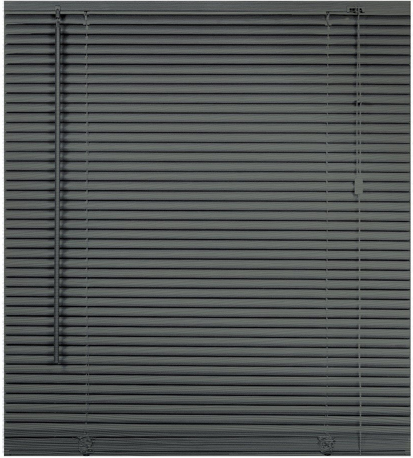 Symple Stuff Embossed PVC Venetian Blinds - Steel Grey & White Light-Filtering Privacy Shutter Grey 150 cm L x 195 cm W