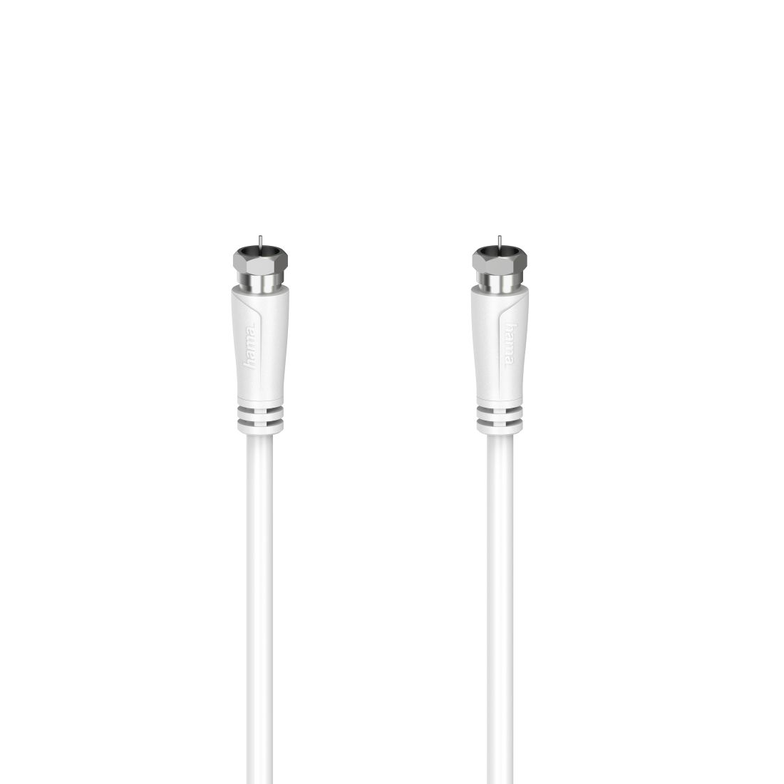 Hama Stecker F auf F 3 m 205064 SAT-Anschlusskabel (Weiß) 00205064