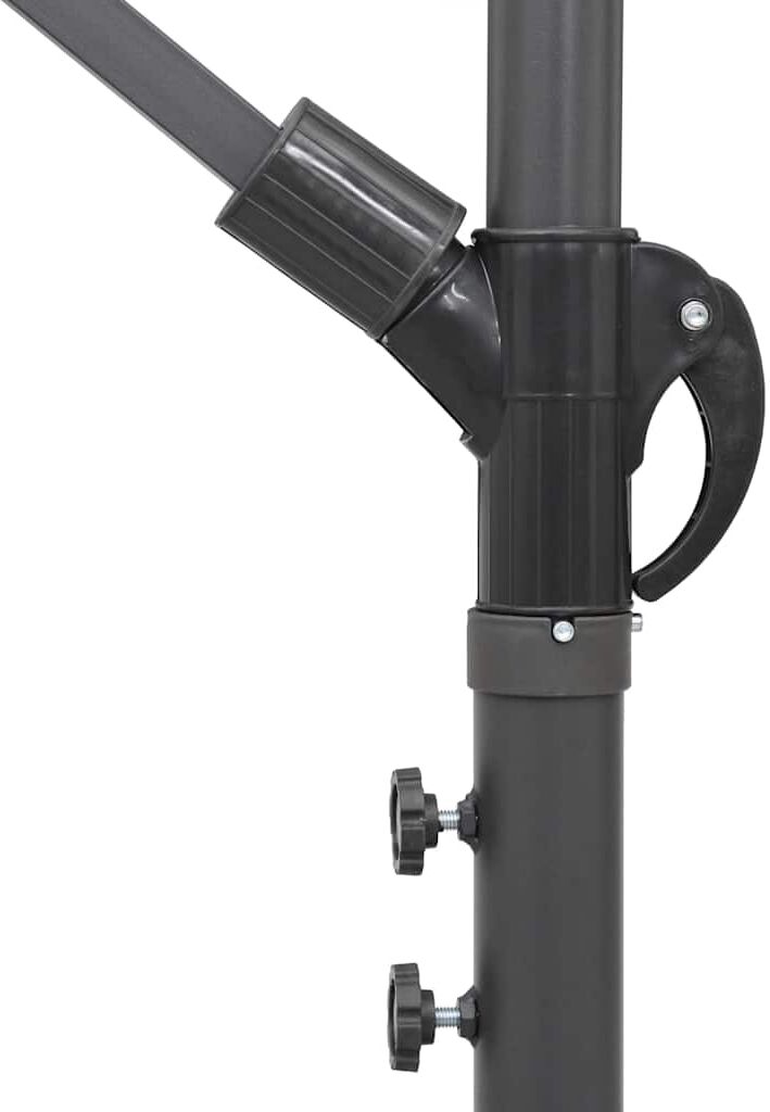 vidaXL Parasol suspendu avec poteau en aluminium Vert 3 m