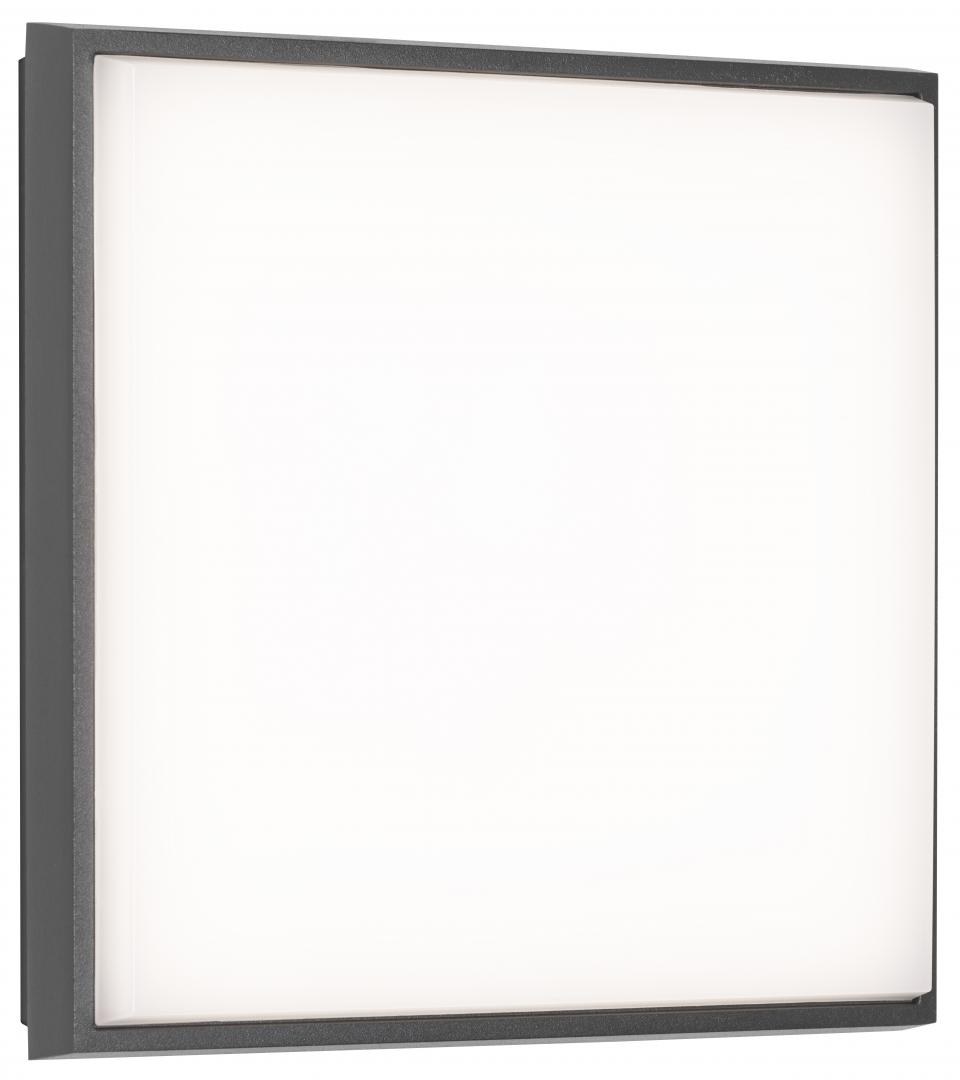 LCD LED-Wand-/Deckenaußenleuchte 30x30cm graphit 5062 4260277681555