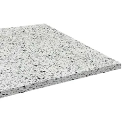 Restootab - Tischplatte 90x90 Dekor Terrazzo white chip