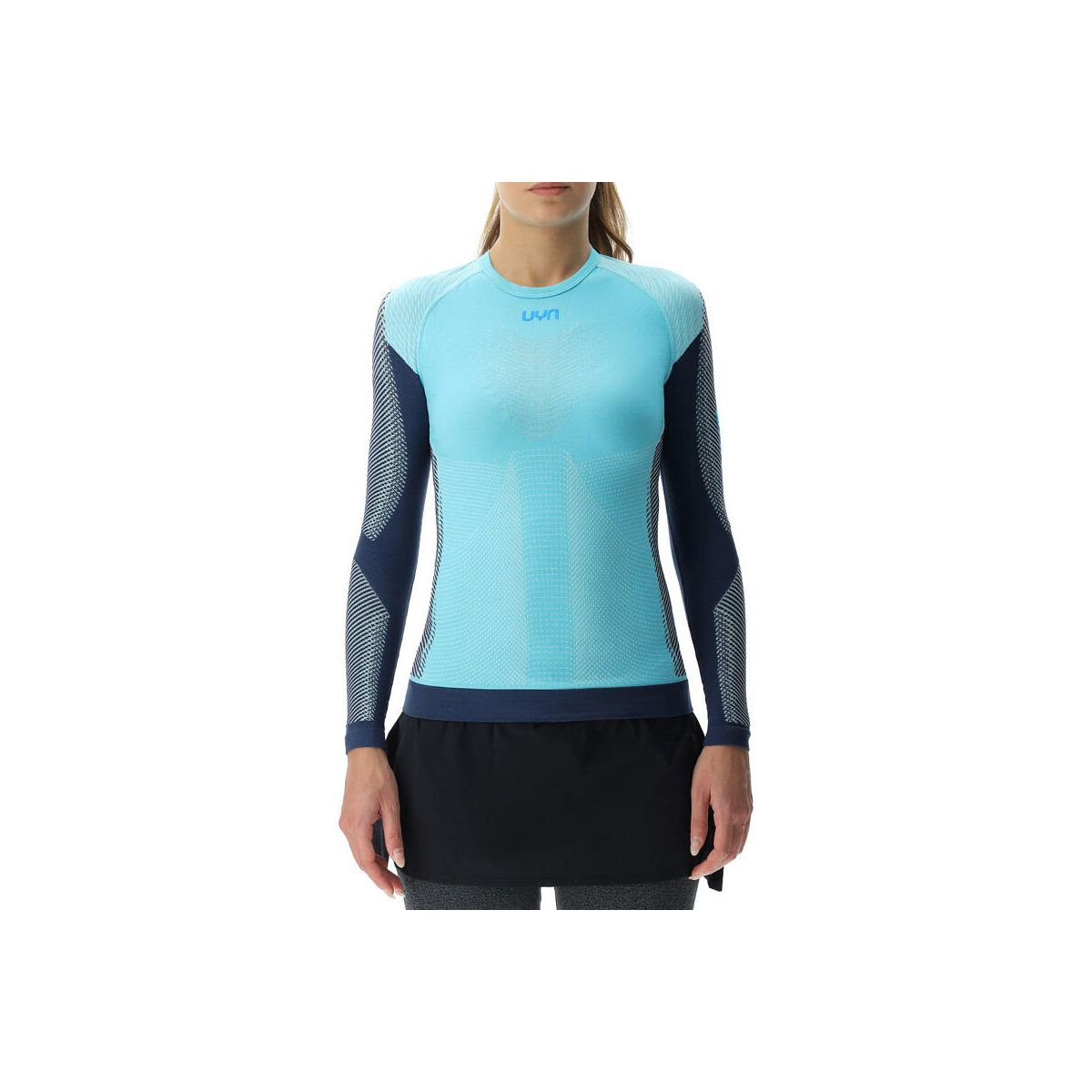 Uyn Woman Running PB42 OW Shirt Long_sl blue radiance/peacot (K677) L O102431-K677-L