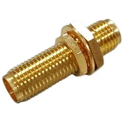 RS PRO RF coax adapter SMA bulkhead jack - jack, Elektronikkabel + Stecker