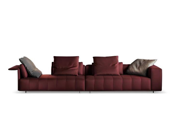 Xlmoebel Polstergarnitur Luxus Leder Sofa mit Chaiselounge für stilvolle Entspannung, (Polstergarnitur, 2-tlg., Sofa 2 Sitzer + Chaiselongue), Hergestellt in Europa