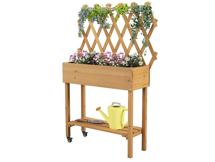 Costway Hochbeet Braun, Holz, 90x19x29 cm, Gartenzubehör, Hochbeete