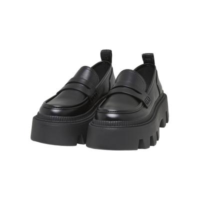 Trainingsschuh BUFFALO "Buffalo flora loafer", Damen, Gr. 38, schwarz, Synthetik, unifarben, Schuhe