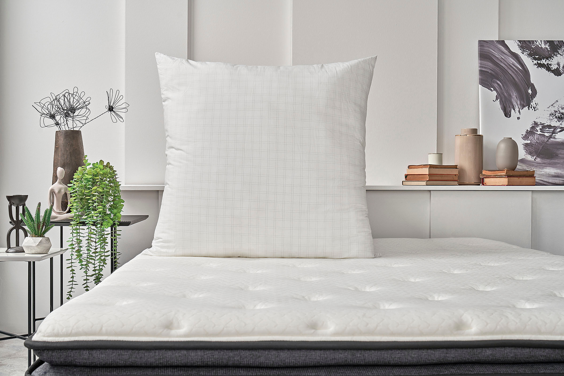 Kopfkissen YATAS BEDDING "Anti-Stress Kopfkissen, 40x80 cm", weiß, B:80cm L:80cm, Kopfkissen Bezug: 59% Baumwolle, 41% Polyester. Füllung: 100% Polyester, Kopfkissen, maximaler Komfort bei minimalem Gewicht