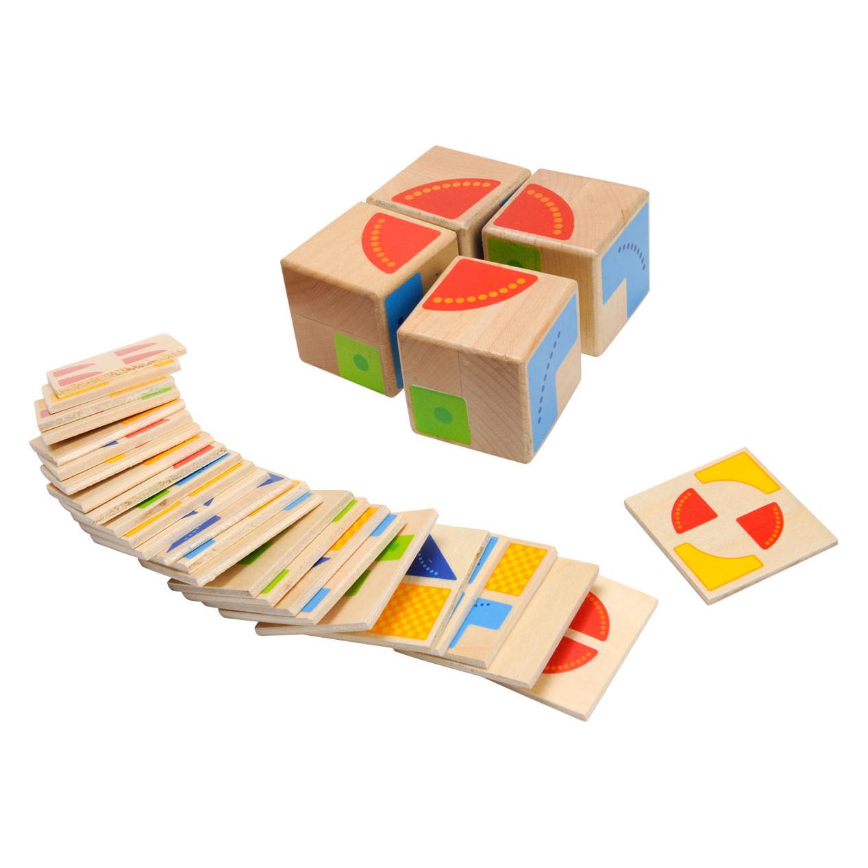 Goki Hölzerne Muster Game Cube (Deutsch, 1 Spieler) (58649)