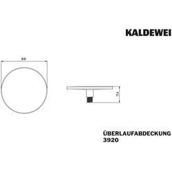 Kaldewei WB 3920 Design Überlauf-Abdeckung alpinweiss 699801340001