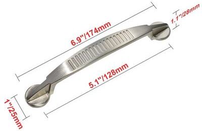 "Utopia Alley Bridget Pull Handle -Decorative Cabinet Nickel Drop Pull Handles, 5.1"" Center to Center"
