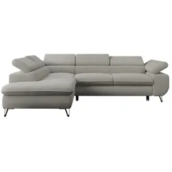 ECKSOFA PETER L Hellgrau Boucle - Links Seite