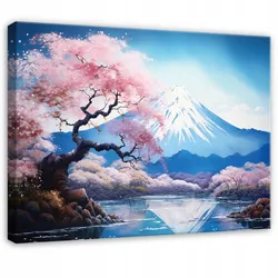 LEINWANDBILD Vulkan Fidschi Blau 100x70 cm