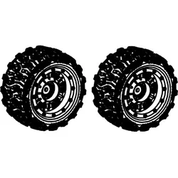 Absima Pre-glued Tire Set (2)
