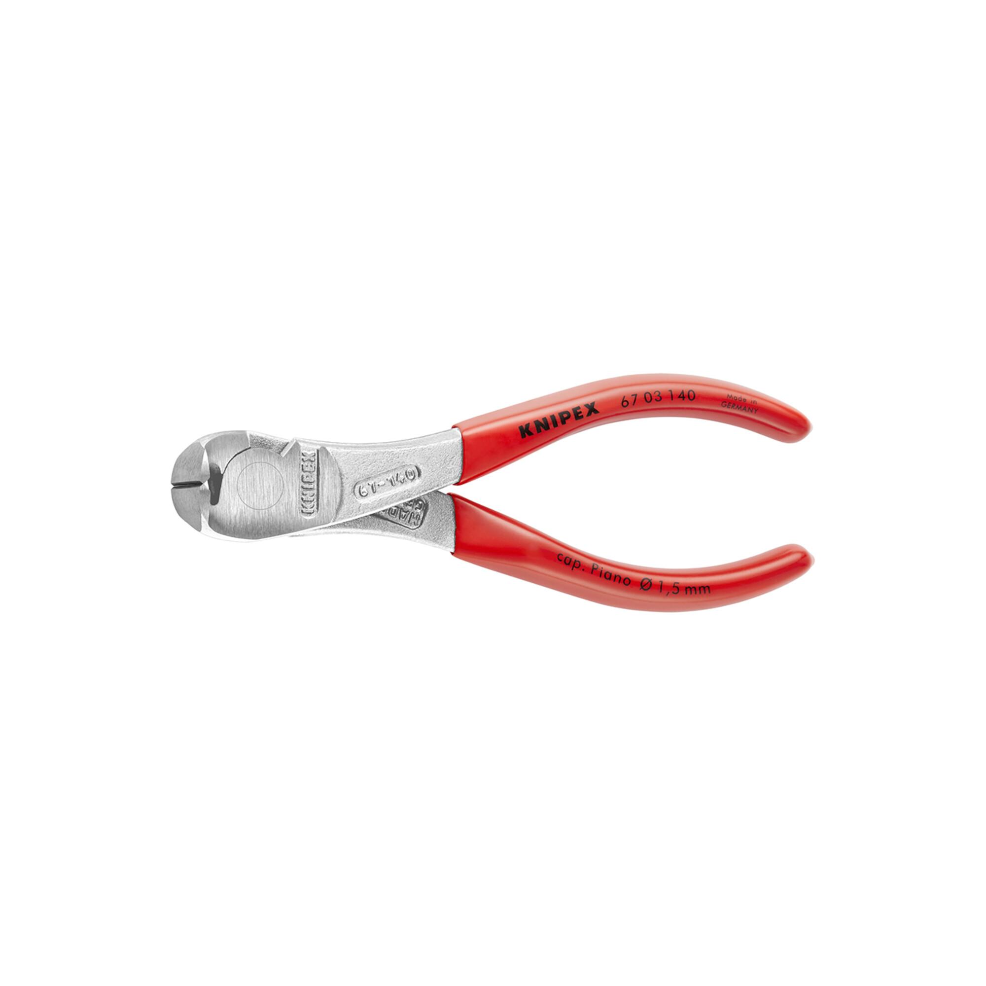 KNIPEX 67 03 140 Kraft-Vornschneider mit Kunststoff überzogen verchromt 145 mm)