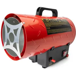 Grafner 10kW Gasheizgebläse Gasheizer für Gasflasche Gasdruckregler Bauheizer 700mbar Gasheizgerät, Heizlüfter, Grau