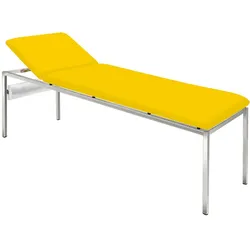 ratiomed Untersuchungsliege gelb verchromt inkl. Rollenhalter