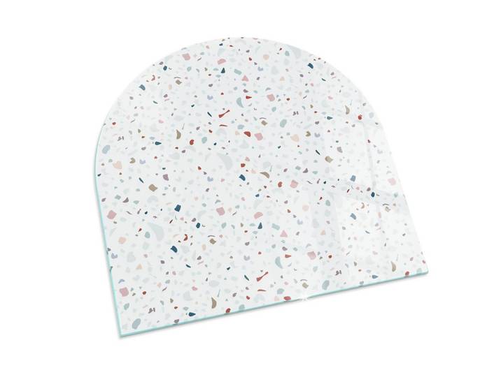 KAMINBODENPLATTE 100x100 cm - Muster mit kleinen Formen