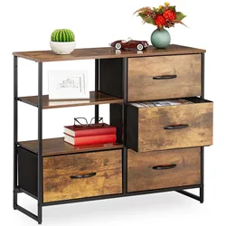 Relaxdays, Kommode + Sideboard, Kommode (84 x 32.50 x 71.50 cm)