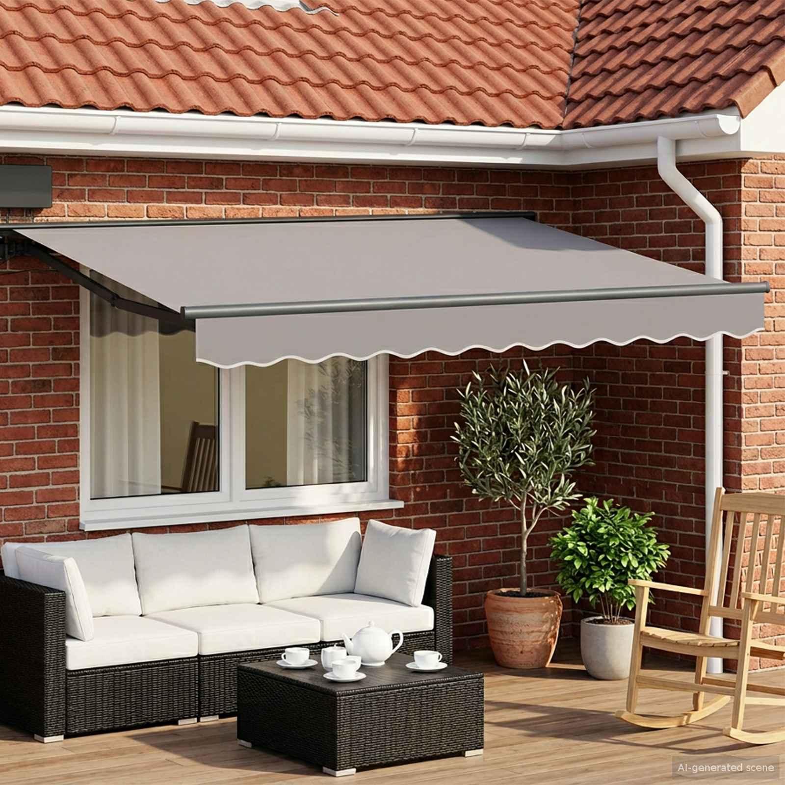 Maison Exclusive - Elektrische Markisenrahmen mit LEDs Anthrazit 3 x 2,5 m