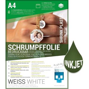 Skullpaper Schrumpffolie weiß, A4, bedruck- & bemalbar, 10 Folien