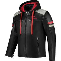 Rusty Stitches Jari Hooded V2 Motorrad Lederjacke M
