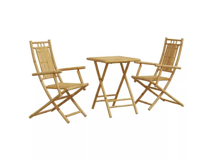 VidaXL - Bistro set bambus, One Size, Braun