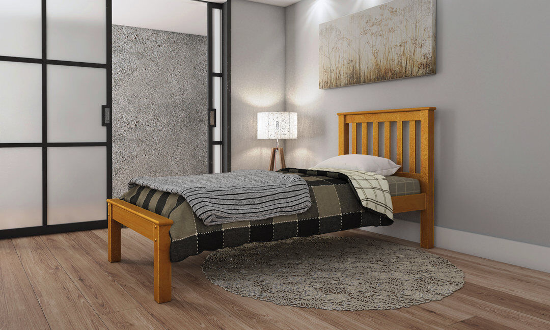 Brambly Cottage Rhoads Solid Wood Bed Honey Small Double (4')