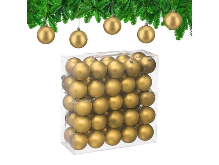 Relaxdays Weihnachtskugeln 50er Set