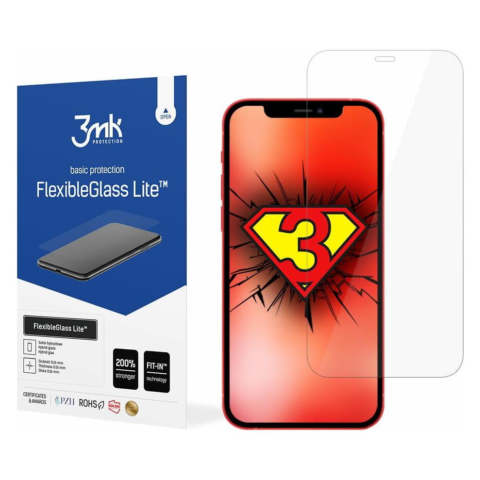 3MK hybrid glass Flexible 2.5D Lite for iPhone 12 / 12 Pro (1 Stk., Apple iPhone 12, Apple iPhone 12 Pro) (GSM103423)