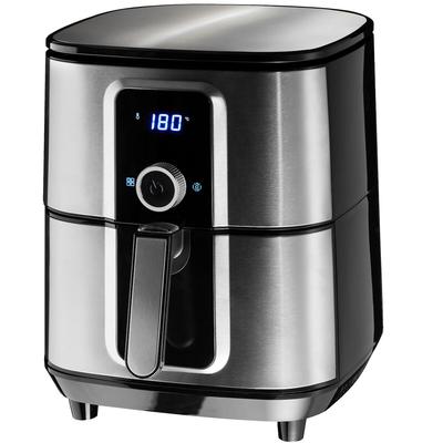tectake Heißluftfritteuse Ben 10,2 l Silber