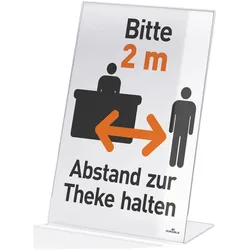 Durable, Prospektständer, Präsentationsständer L-Aufsteller A4 hoch 2 ST 859619 (A4)