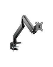 DIGITUS Universal Single Monitorhalter mit Gasdruckfeder und Klemmbefestigung Schwarz (DA-90426)