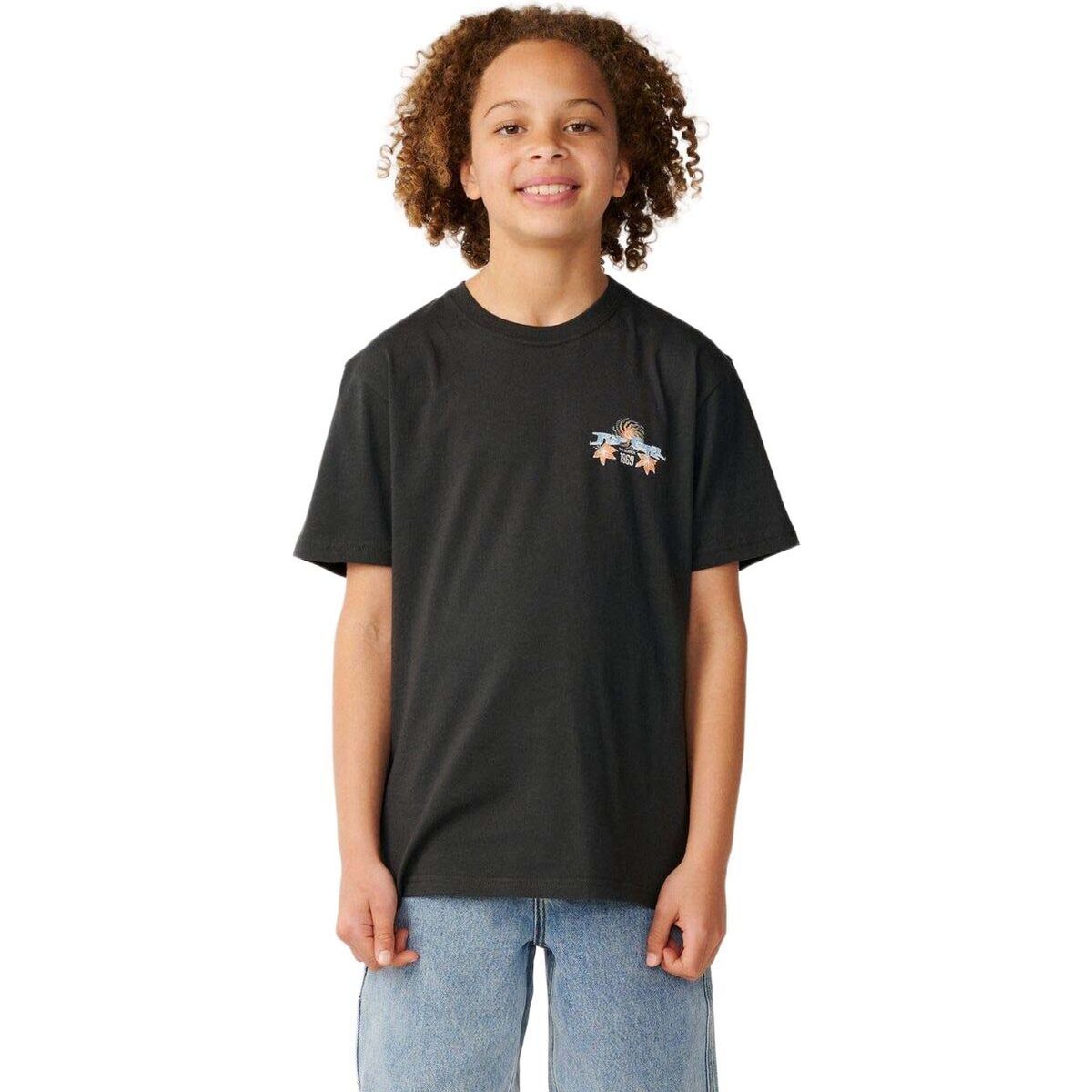 RipCurl Hazed & Tubed Tee-boy washed black (8264) 8 15TBTE-8264-8