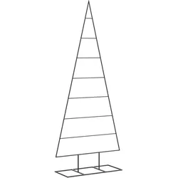 vidaXL Metall-Weihnachtsbaum für Dekorationen Schwarz 150 cm