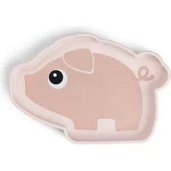 Teller mit Saugnapf Stick&Stay Pigee, rosa