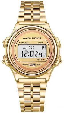 Inspire Daily Merch Luxury Retro Square Electronic Digital Watches Women Men Watch Rose Gold Silver Ladies Wristwatches gold