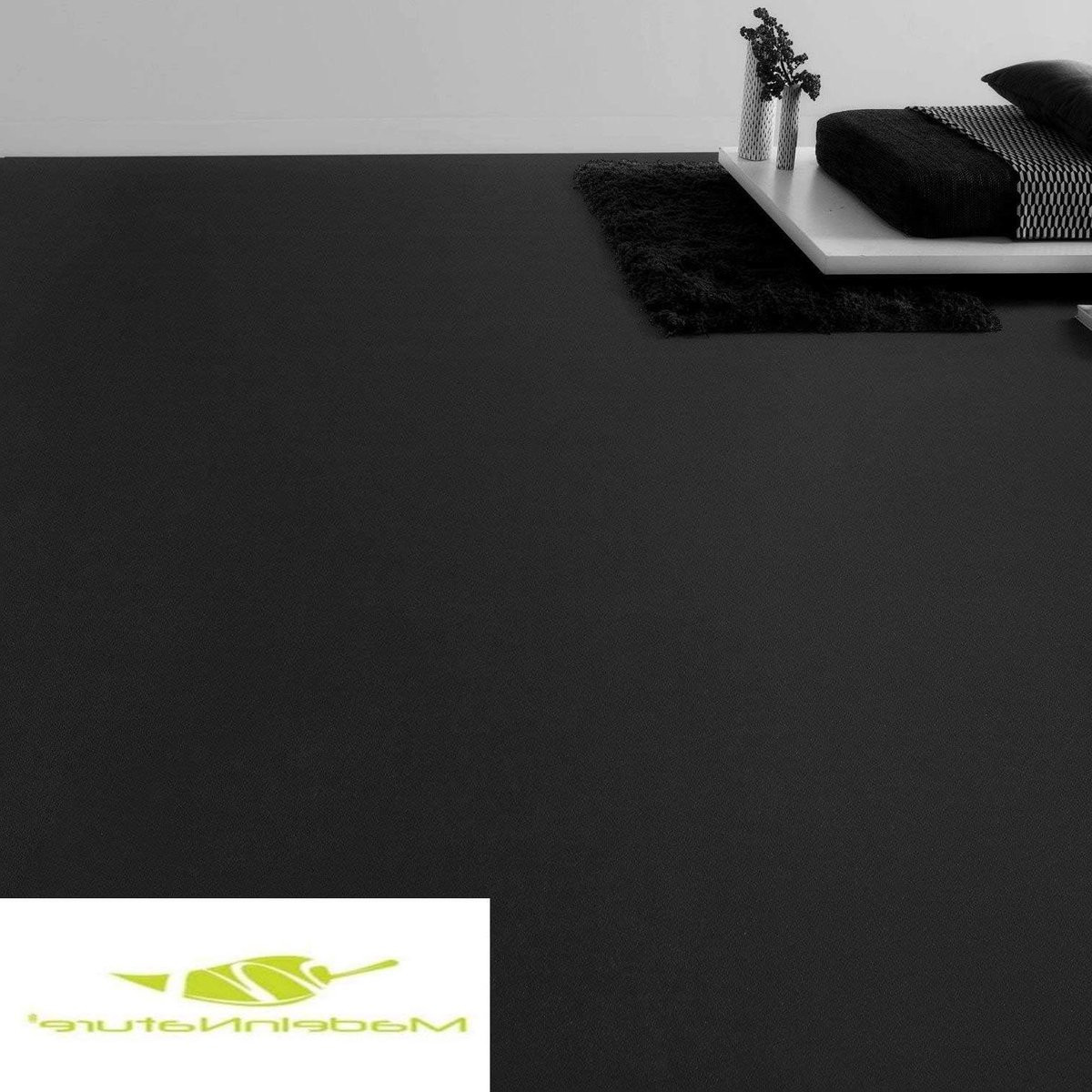 Antraciet PVC Vloer - Vochtbestendige Vinyl Vloerbedekking - 200 x 100 cm