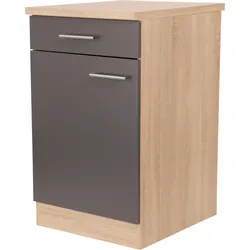 Küchenunterschrank Merle Grau/Eichefarben