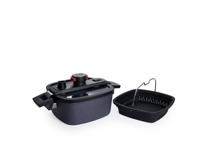 WOLL MADE IN GERMANY Kasserolle Woll Active Lite Guss-Kasserolle, Viereckig, Induktion, Aluminium (1-tlg), Induktionsgeeignet
