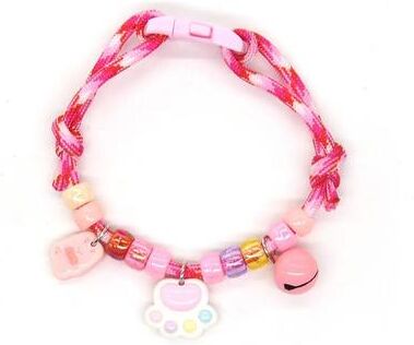 Uplift Treasures Colorful Braided Pet Collar With Bell a