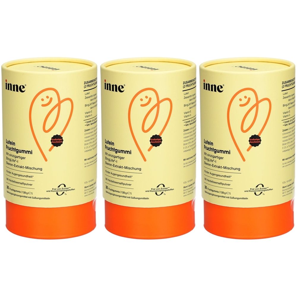 3x Inne Lutein Fruchtgummi 3x30x4 g Kaudragees