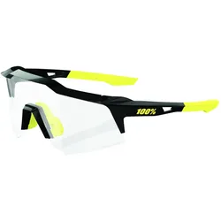 100%, Unisex, Sportbrille, Brille Speedcraft (Gloss Black, Photocromic Lens), Schwarz