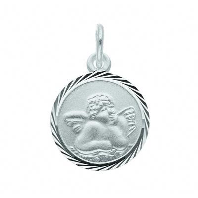 Kettenanhänger ADELIA´S "Medaille Amor 925 Silber", silber, Schmuckanhänger, Damen, Silber 925 (Sterlingsilber), Kettenanhänger, Silberanhänger Amor